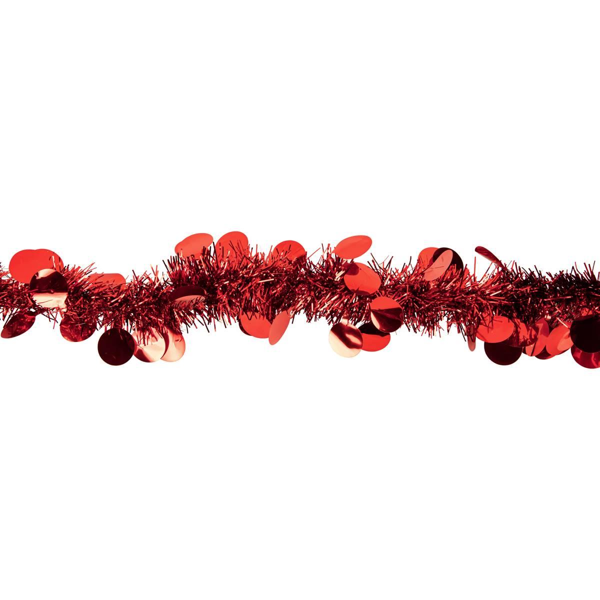 Northlight Seasonal 50ft. Red With Polka Dots Tinsel Garland