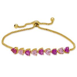 Gemstone by Gianni Argento Gold Plated Heart Adjustable Bracelet