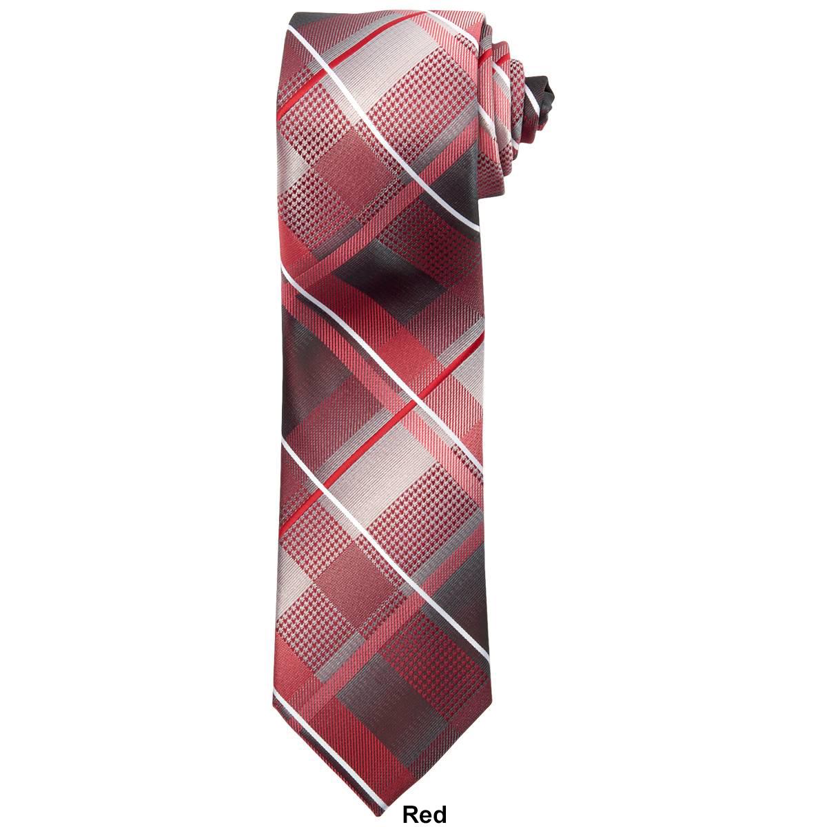 Mens Van Heusen® Plaid with White Stripe Tie