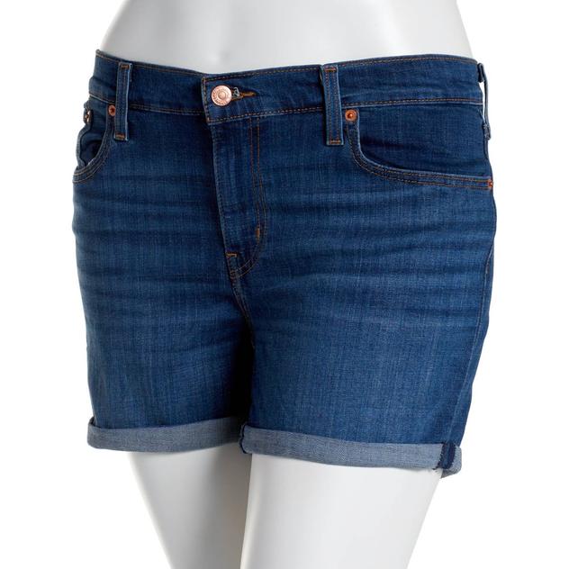 Womens Levi's® Mid Length Stop the Confusion Denim Shorts
