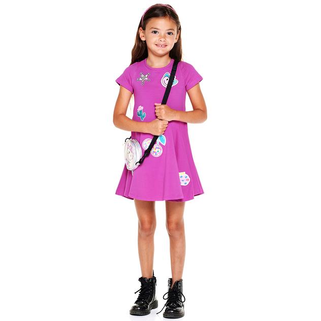 Girls (4-6x) Rare Editions Western Patch Skater Dress & Bag