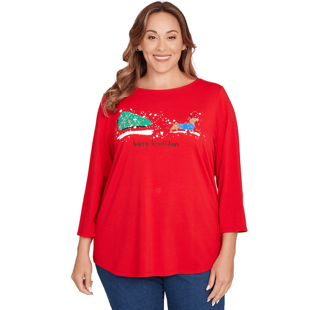 Plus Size Ruby Rd. Must Haves II Happy Howlidays Tee