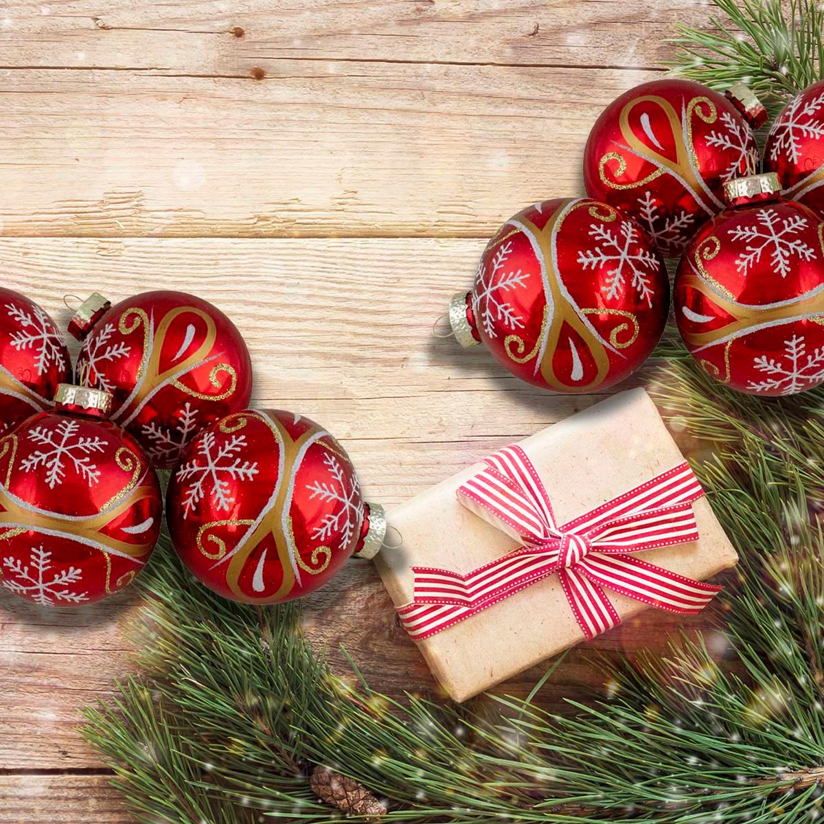 Northlight Seasonal 4ct. 67mm Christmas Ball Ornaments