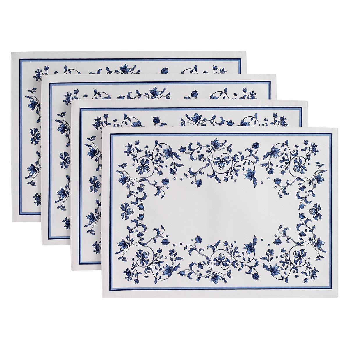 Spode(R) Blue Portofino Blue & White Flora Placemat - Set of 4
