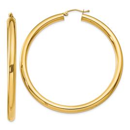 Gold Classics(tm) 14kt. Gold 4mm Thick Hoop Earrings