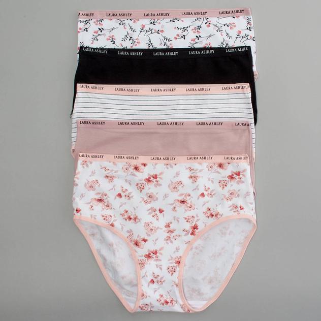 Womens Laura Ashley® 5pk Cotton Briefs Panties LS92215PKLI