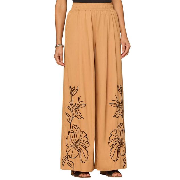 Womens Democracy Skyrise Double Pleat Wide Leg Glider Pants