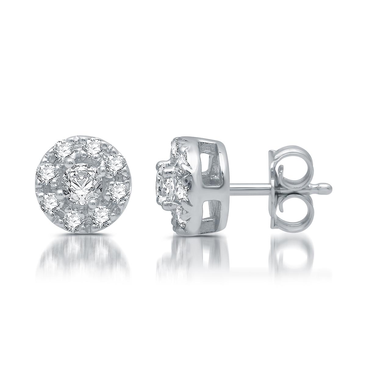 Nova Star(R) Sterling Silver 1/4ctw. Lab Grown Diamond Earrings