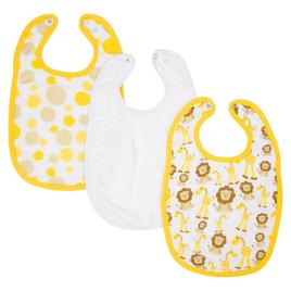 Baby Boy MiracleWare(R) 3-Pack Yellow Muslin Adjustable Bib