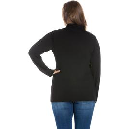 Plus Size 24/7 Comfort Apparel Classic Long Sleeve Turtleneck