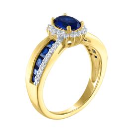 Gemstone Classics™ Lab Created Sapphire & White Sapphire Ring
