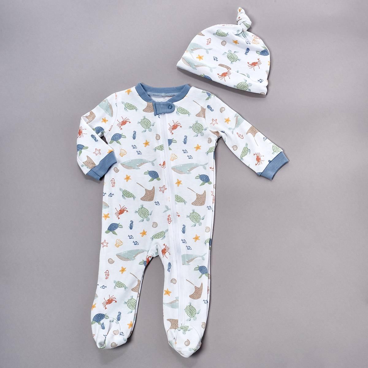 Baby Boy (NB-9M) Kyle & Deena(R) Sea Creature Footie & Hat