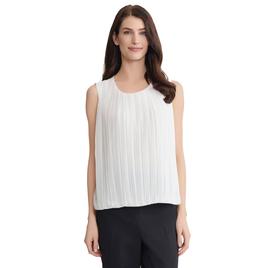 Womens Jones New York Sleeveless Pleated Chiffon Blouse