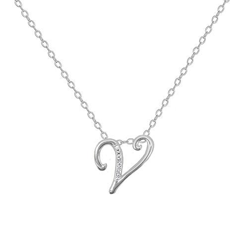 Accents by Gianni Argen Diamond Accent Initial V Pendant Necklace