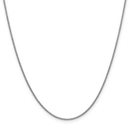 Unisex Gold Classics™ 1.4mm. White Gold Polished Cable Anklet