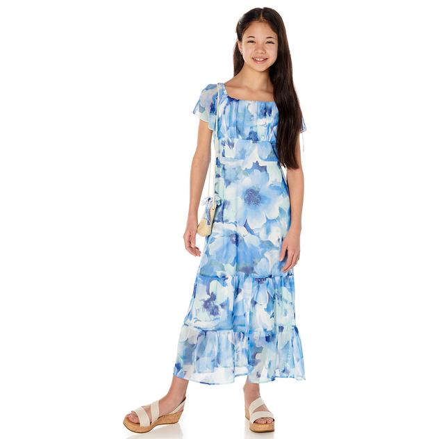 Girls (7-16) Speechless® Short Sleeve Floral Maxi Dress with Bag