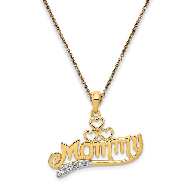 Diamond Classics™ 14kt. Mommy Heart Pendant Necklace