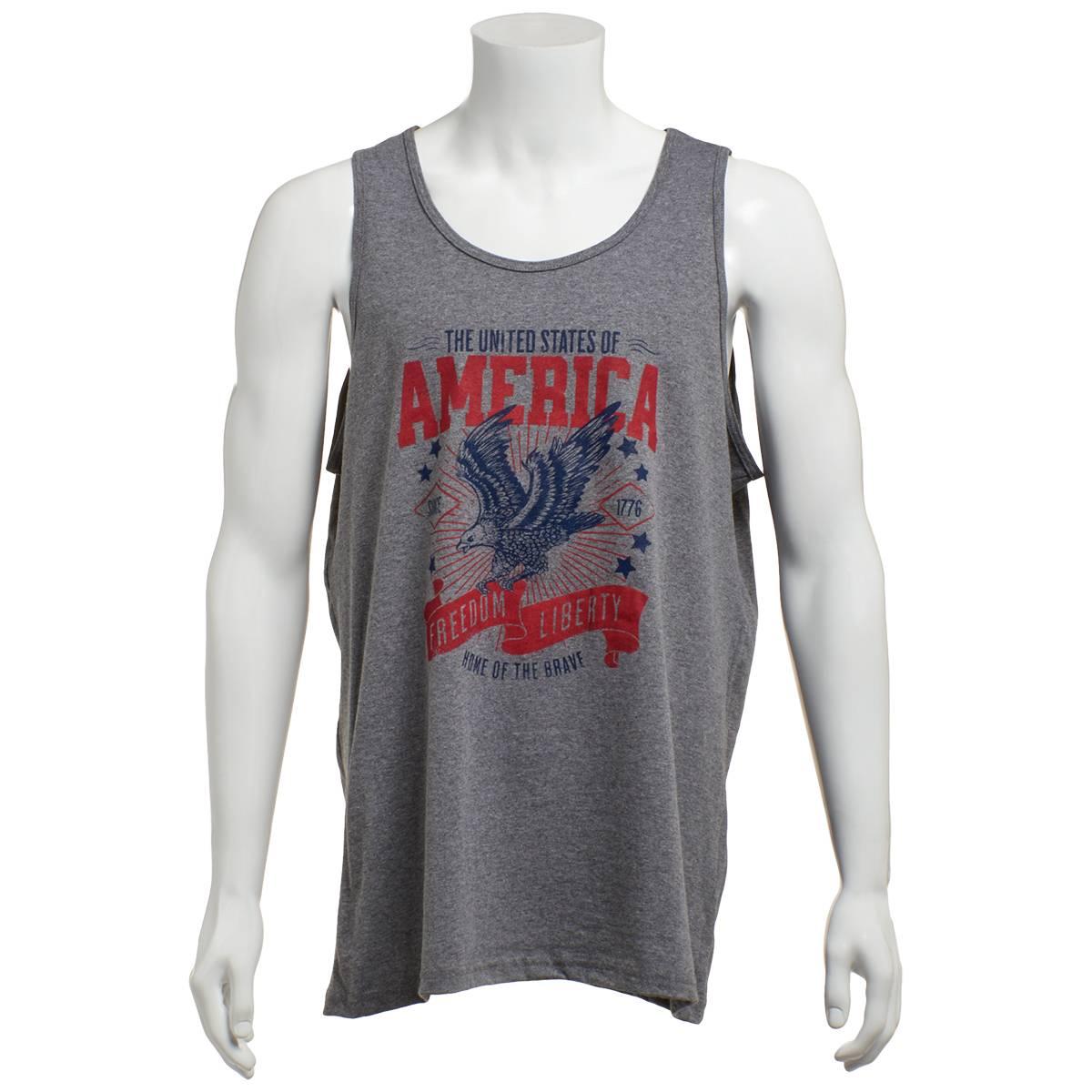 Mens Home of the Brave Freedom & Liberty Graphic Tank Top