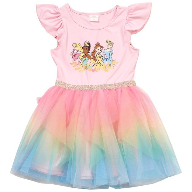 Girls (4-6x) Disney Princesses Short Sleeve Ballerina Dress