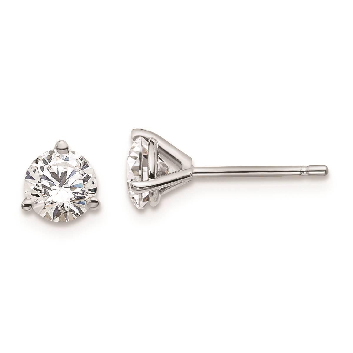 Pure Fire 14kt. White Gold Lab Grown 1ctw. Diamond Earrings