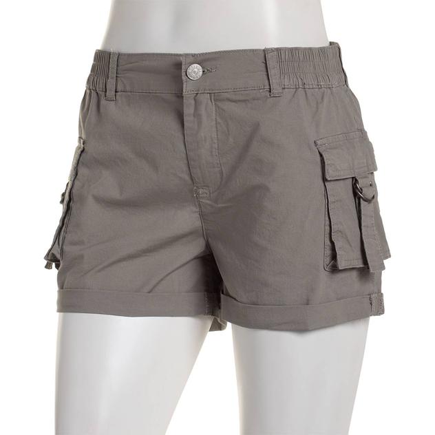 Juniors Celebrity Pink Mid Rise Cargo Shorts