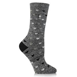Womens Heat Holders(R) ULTRA LITE(tm) Orchid Hearts Crew Socks