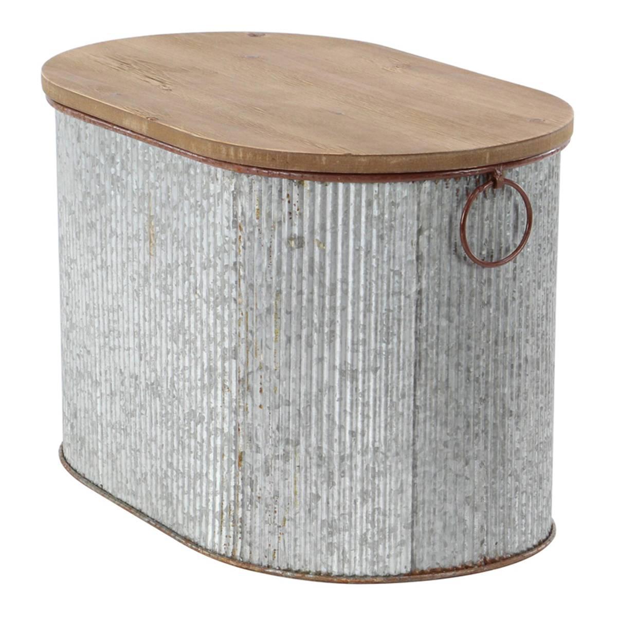 9th & Pike® Farmhouse Silver Entryway Storage Bench Set of 3