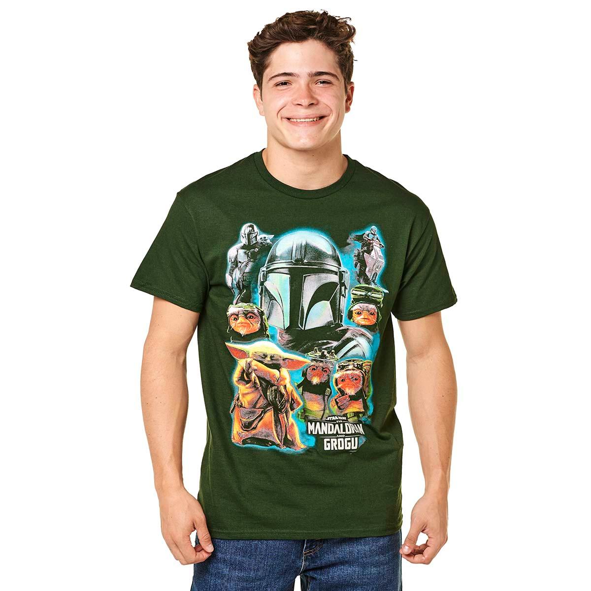 Young Mens Star Wars(R) Mandalorian & Grogu Graphic Tee