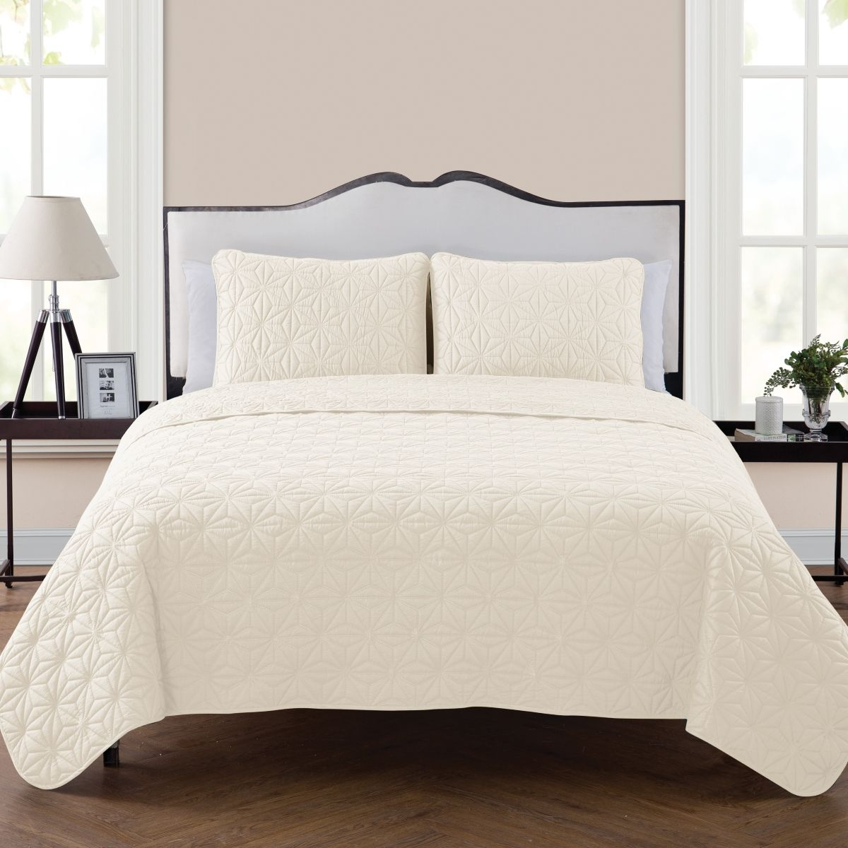 VCNY Home Kaleidoscope Embossed Geometric Quilt