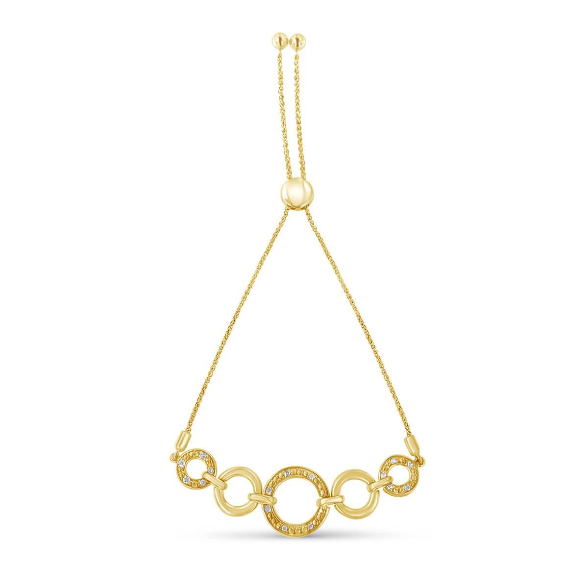 Diamond Classics™ Yellow Plated Adjustable Bracelet