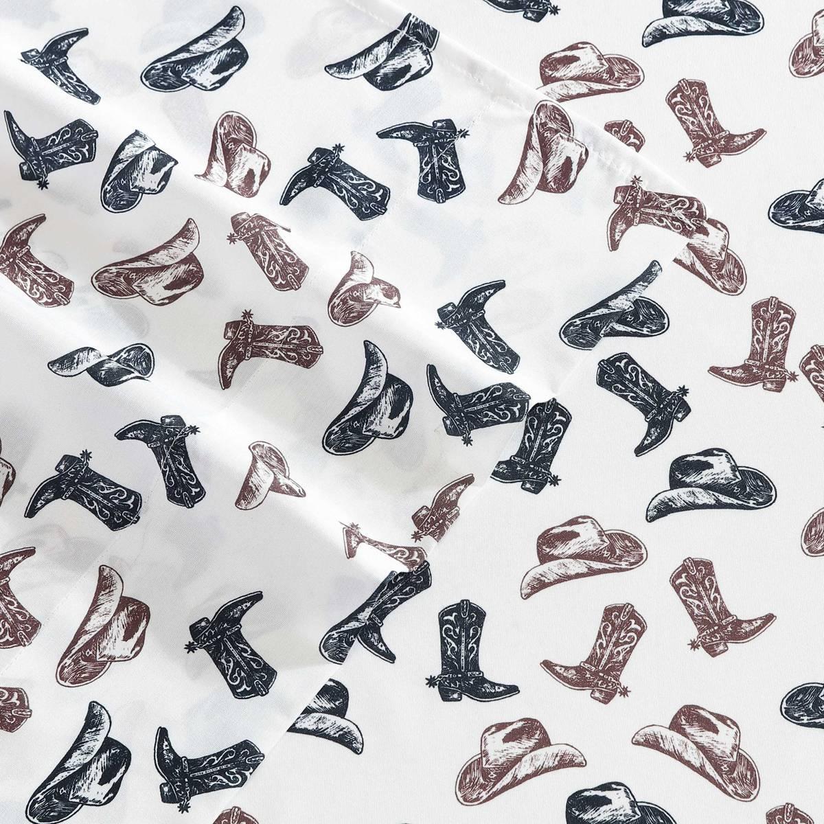 Wrangler Boots N Hats Microfiber Sheet Set