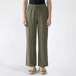 Juniors Hunter & Brown Elastic Waist Drawstring Wide Leg Pants