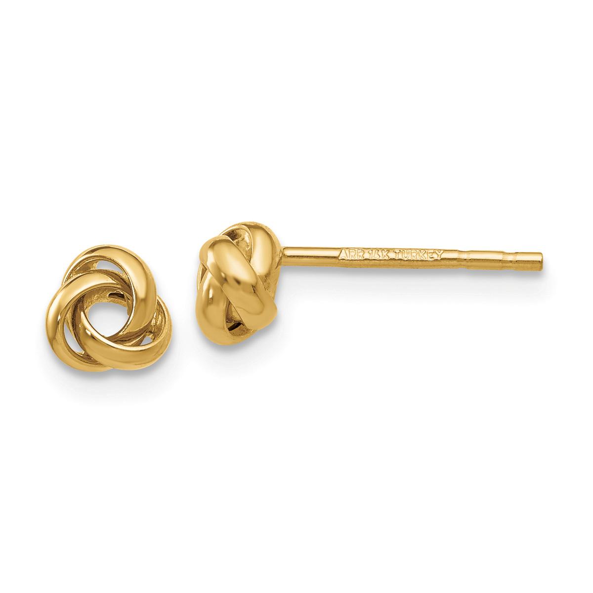 Gold Classics(tm) 5mm Gold Knot Stud Earrings