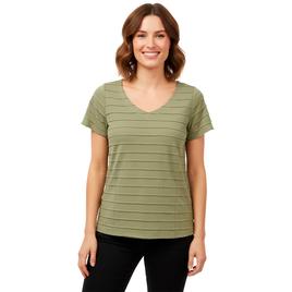 Womens French Laundry Short Sleeve Scallop Trim Blouse