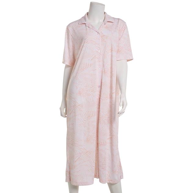 Womens Jones New York Short Sleeve Palm Snap Nightgown