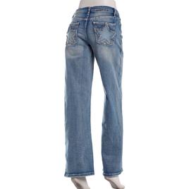 Juniors YMI® High Rise Wide Leg Star Back Pocket Jeans
