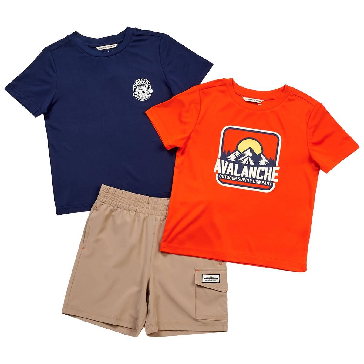 Boys (4-7) Avalanche(R) 3pc. Mountain Range Tees & Shorts Set