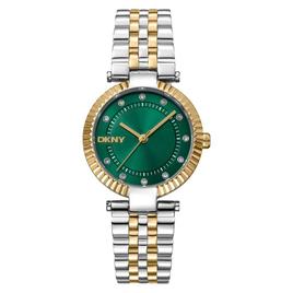Womens DKNY Essential Glitz Dark Green Dial Watch - DK1L042M0075
