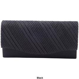D''Margeaux Diagonal Shimmer Clutch Evening Bag