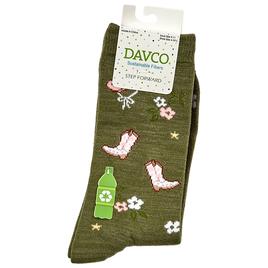 Womens Davco(R) Cowgirl Floral Crew Socks