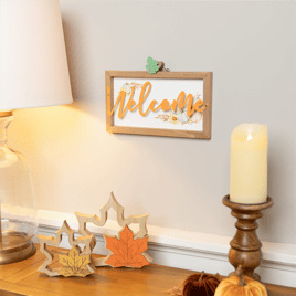 Northlight Pumpkins & Sunflowers Welcome Fall Harvest Wall Sign