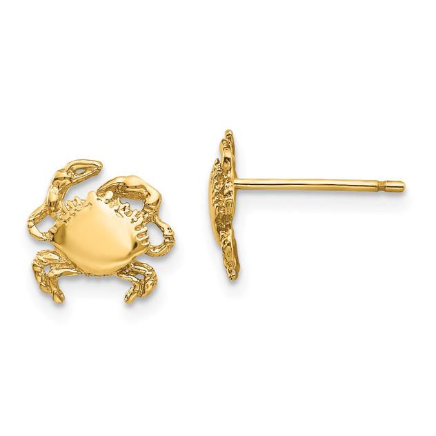 Gold Classics™ 14kt. Gold Crab Stud Earrings