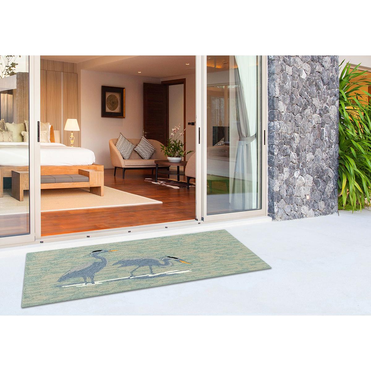 Liora Manne Frontporch Blue Heron Indoor/Outdoor Area Rug