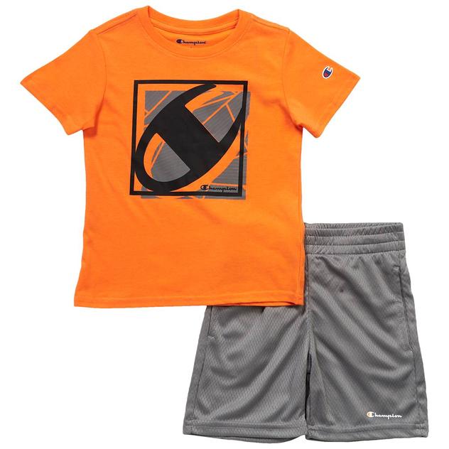 Boys (4-7) Short Sleeve Champion® Logo Tee & Shorts Set