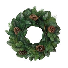 Puleo International 24in. Wreath with Magnolia Leaves