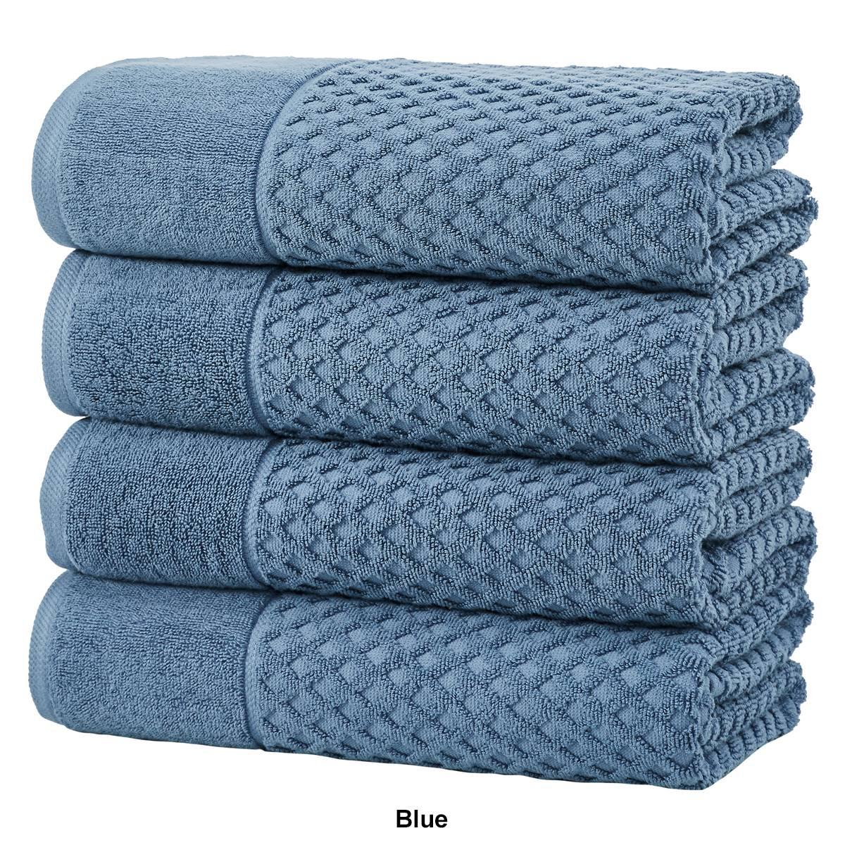 Freshfolds Grayson 4pc. Cotton Lattice Textured Bath Towel Set