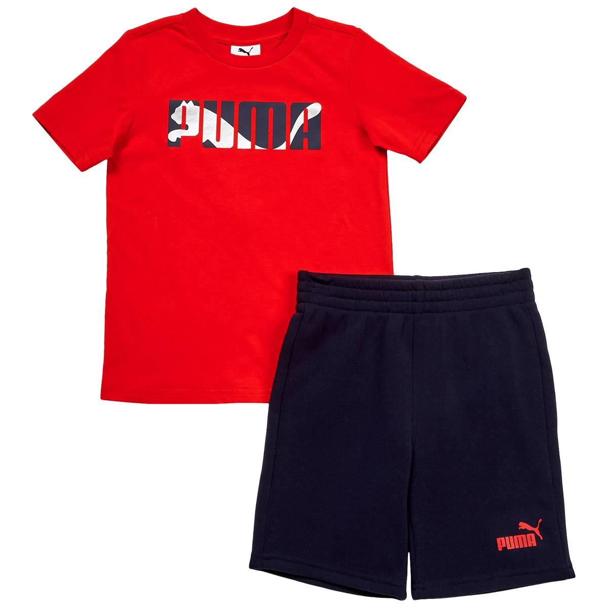Boys (4-7) Puma 2Pc Cotton Jersey Tee & Fleece Knit Shorts Set