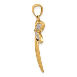 Gold Classics™ 14kt. Gold with Rhodium Dragonfly Pendant