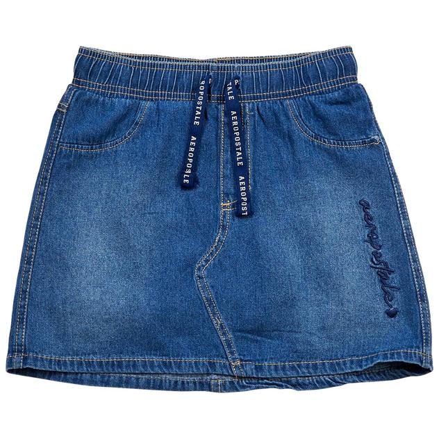 Girls (7-16) Aeropostale Embroidered Denim Skort