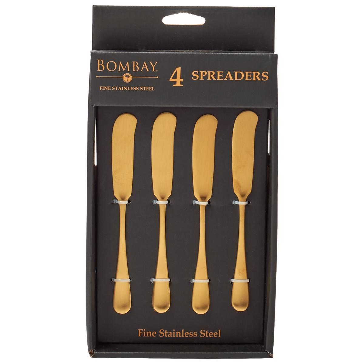 Bombay Matte Gold Spreaders - Set of 4